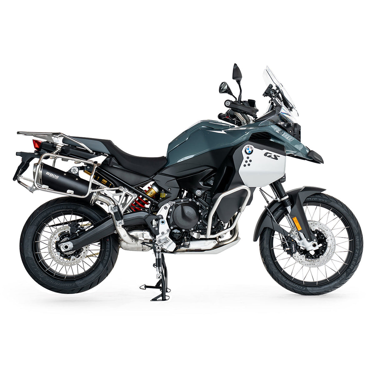 Escape BOS DuneFox BlackCoated para BMW F 850 GS Adventure – vista lateral (ilustración)