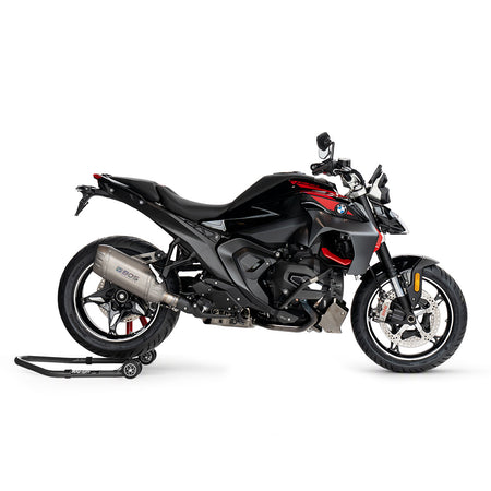 Escape BOS DesertFox Double D Titanium para BMW R 1300 R – montado en la moto