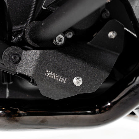 BOS Engine Protection Bars Pro BlackCoated para BMW R 1300 R – montado en la moto