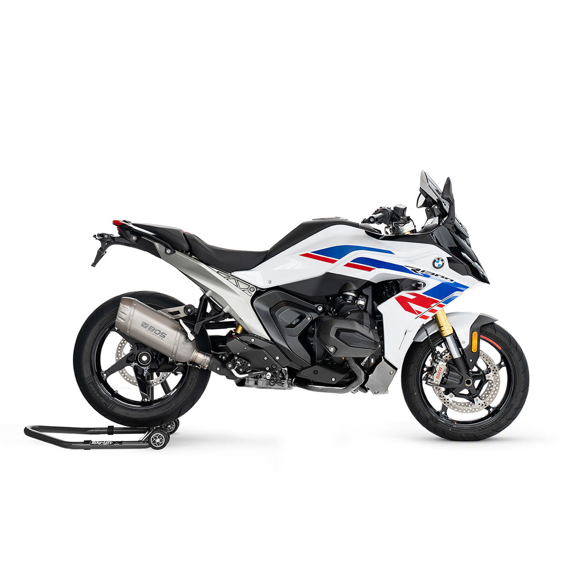 Escape BOS DesertFox Double D Titanium para BMW R 1300 RS – montado en la moto