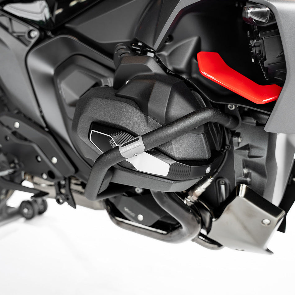 BOS Engine Protection Bars Pro BlackCoated pour BMW R 1300 R – détail de la protection moteur